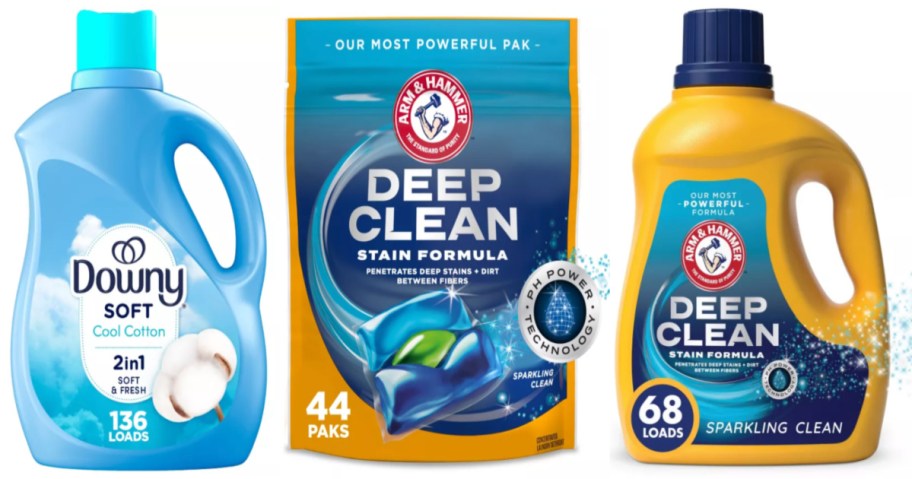 fabric softener and laundry detergent