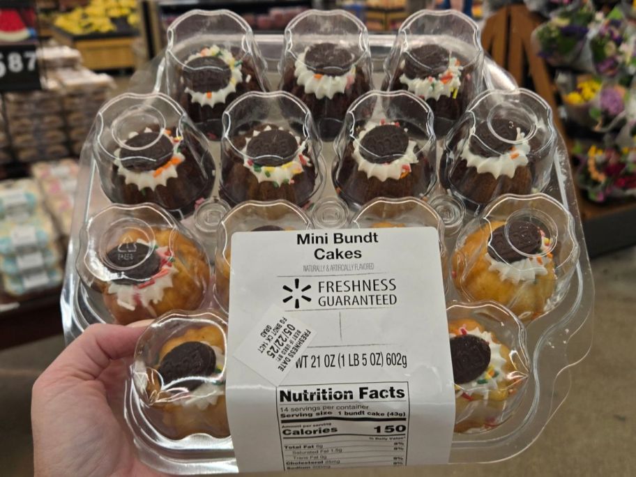 A pack of Walmart Mini Bundt Cakes