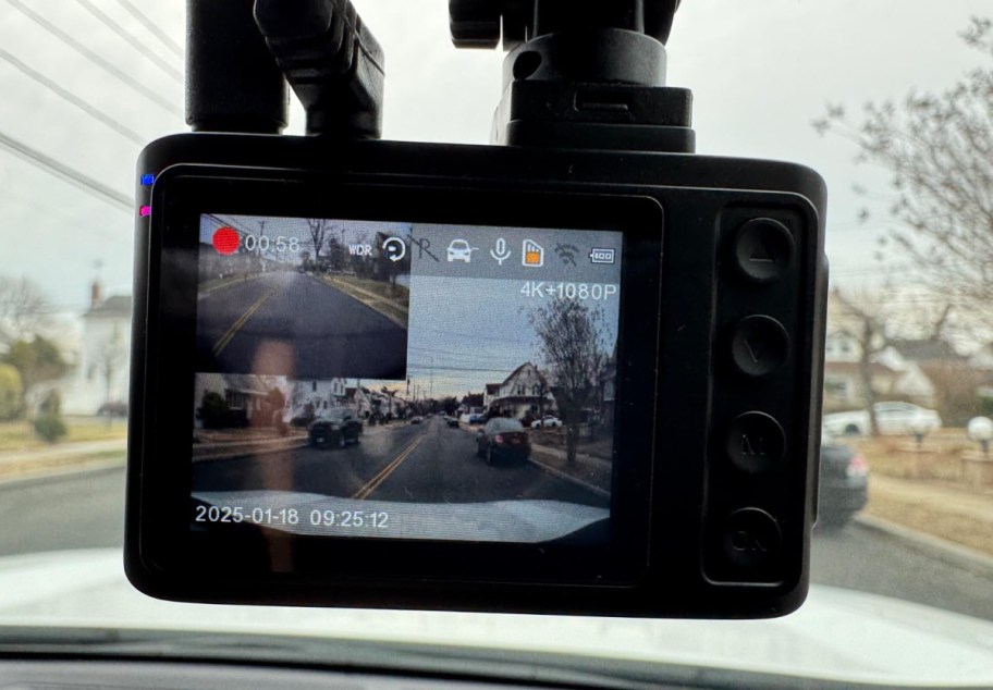 display from car dash cam