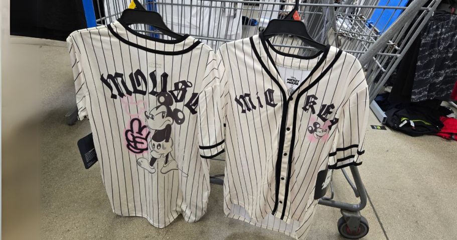 Graphic Baseball Jerseys Only $14.98 on Walmart.online | Mickey, Snoopy, & More!