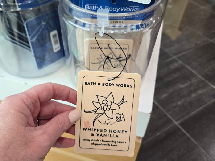 Bath & Body Works Whipped Honey & Vanilla Hanging Fragrance Diffuser in hand in store