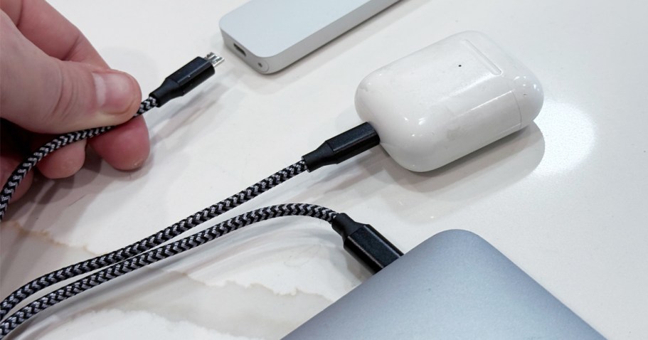 Charging Cables 2-Pack Just $4.79 on Amazon (Charge 3 Devices w/ ONE Cable!)