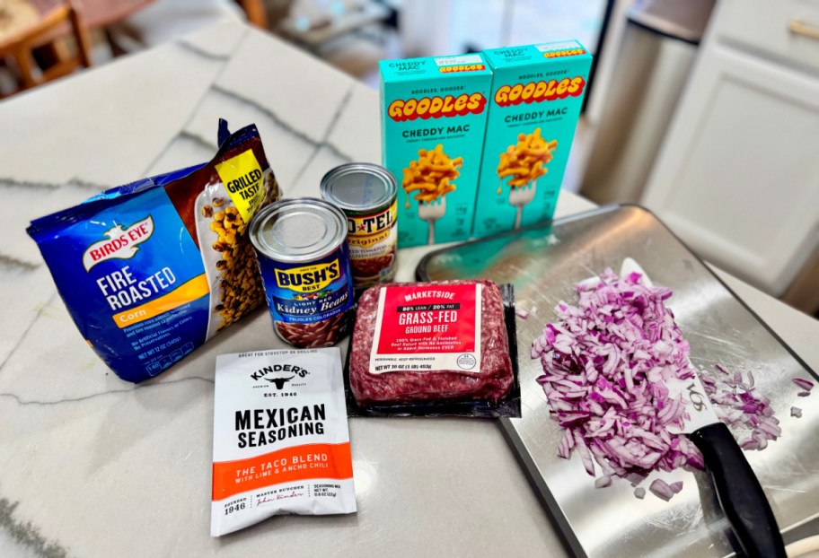 ingredients to make taco mac and cheese