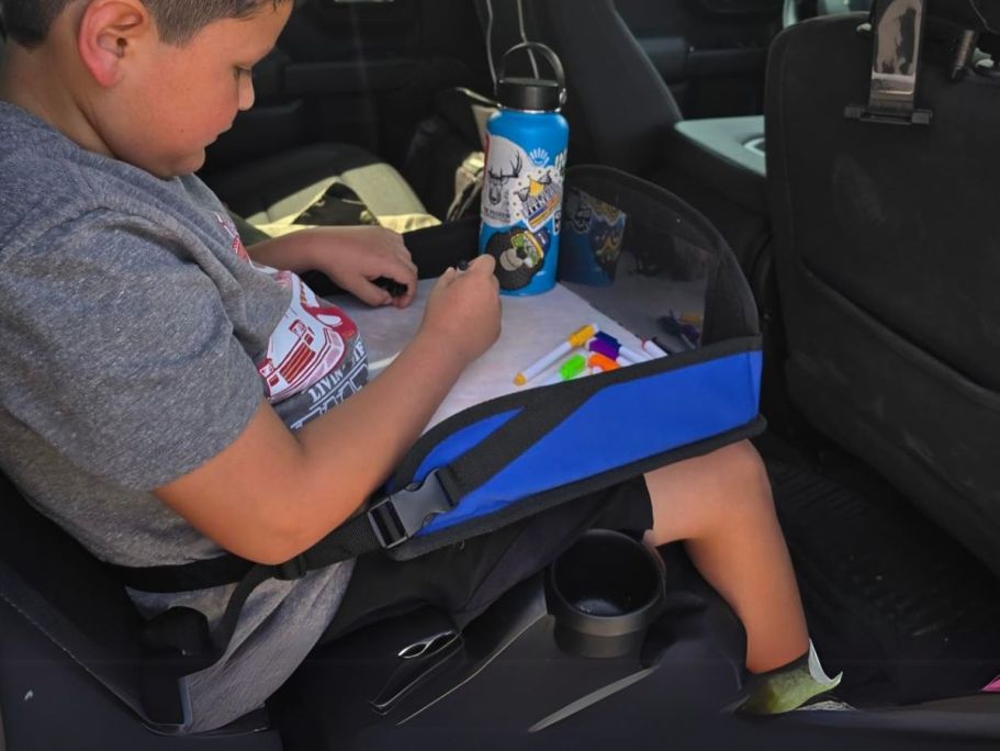 Get 50% Off Kids Travel Trays on Amazon | Has Dry-Erase Drawing Surface!