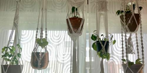 Macrame Indoor Plant Hangers 5-Pack Only $12.99 on Amazon (Reg. $23)