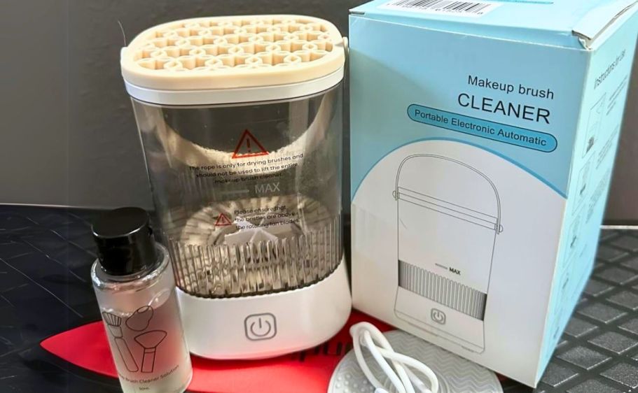 Electric Makeup Brush Cleaner Only $13.79 on Amazon (It Even onlinees w/ Makeup Sponges!)