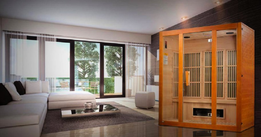 sauna in a living room