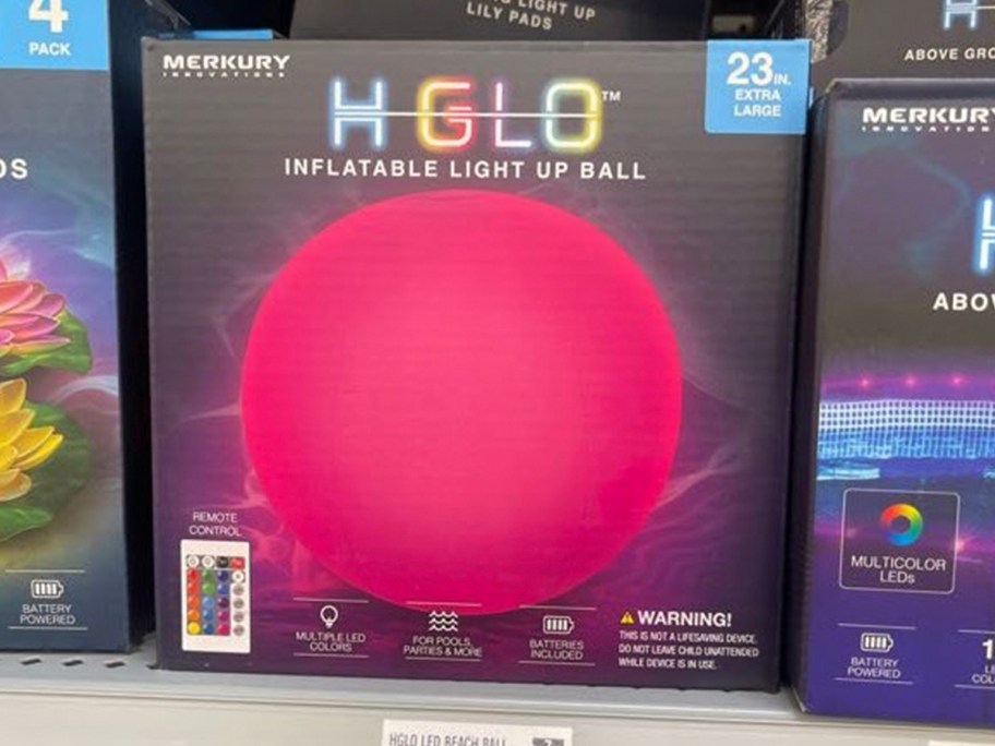 hglo light up ball on shelf