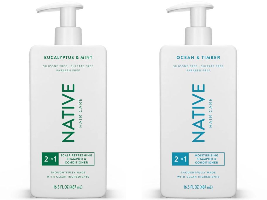 Native 2 in 1 Shampoo & Conditioner bottle stock images