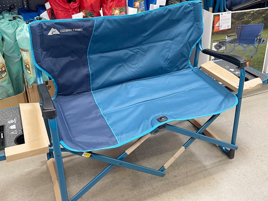 This Ozark Trail Loveseat w/ Tables & Cupholders is Perfect for Camping, Tailgating, & More!