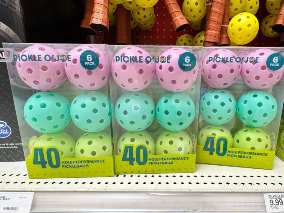 Pickle O'Joe Pickleball 6-Pack boxes on shelf in store