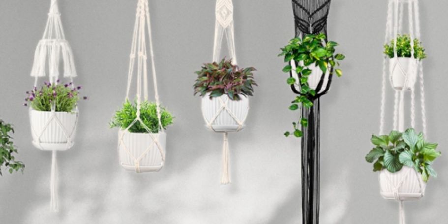 Macrame Indoor Plant Hangers 5-Pack Only $12.99 on Amazon (Reg. $23)