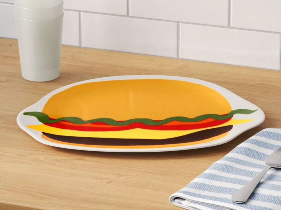 Room Essentials Hamburger Serving Platter on table