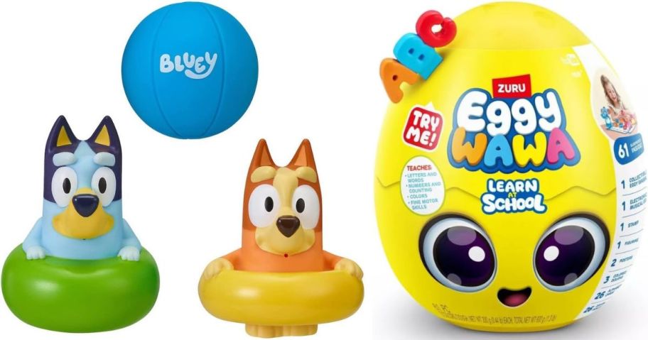 bluey and eggy wawa toy stock images