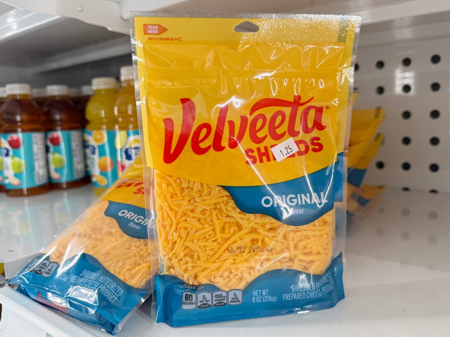 velveeta cheese shreds bag in fridge 