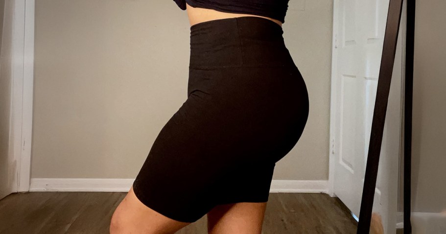 Women’s Tummy-Control Bike Shorts 3-Pack Only $12.90 on Amazon – Over 9K 5-Star Reviews